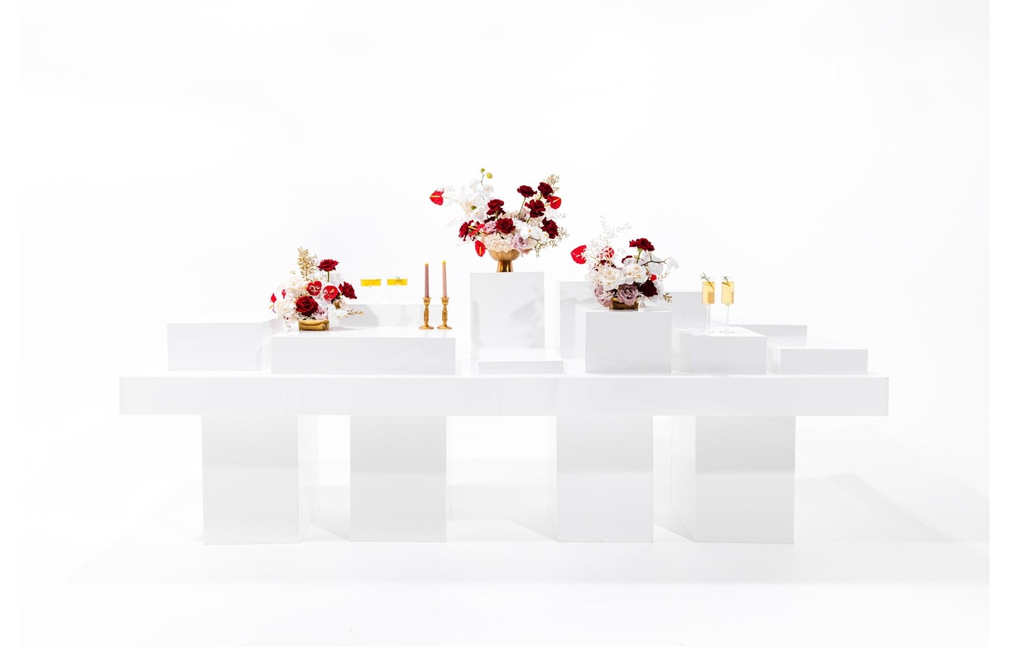 Grand Collection — Full-Size 13-Piece Acrylic Buffet Display System — detail view — Plinths New York